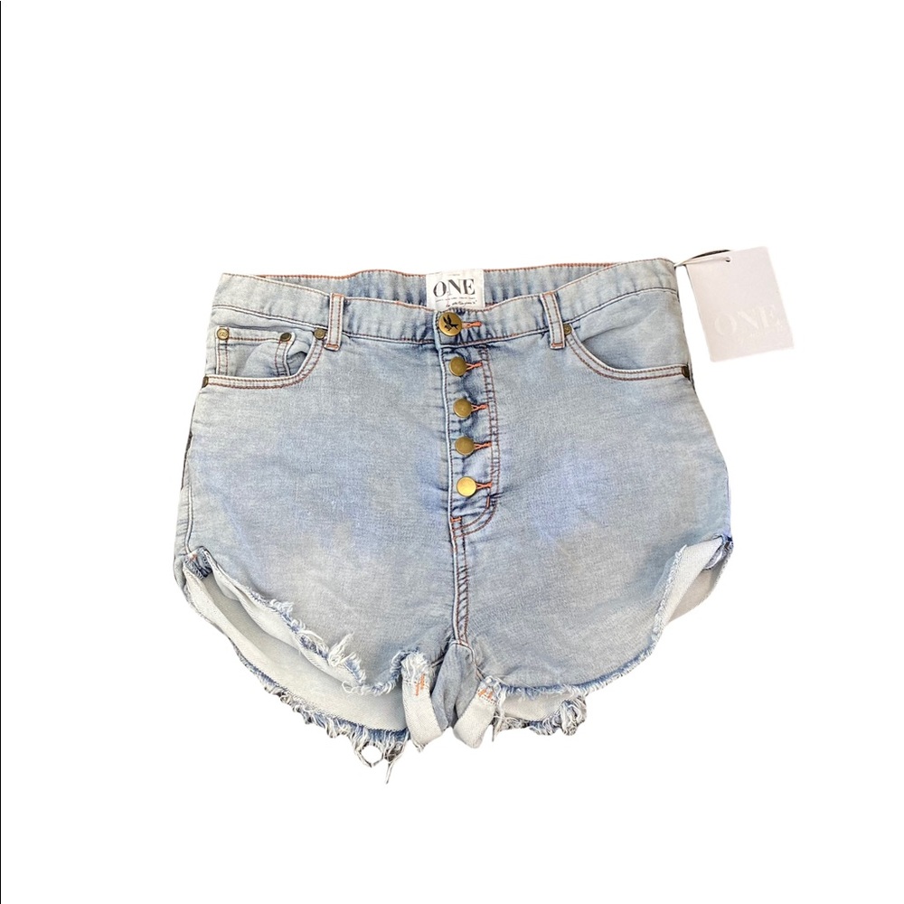 NWT One Teaspoon Button Fly High Waisted Shorts